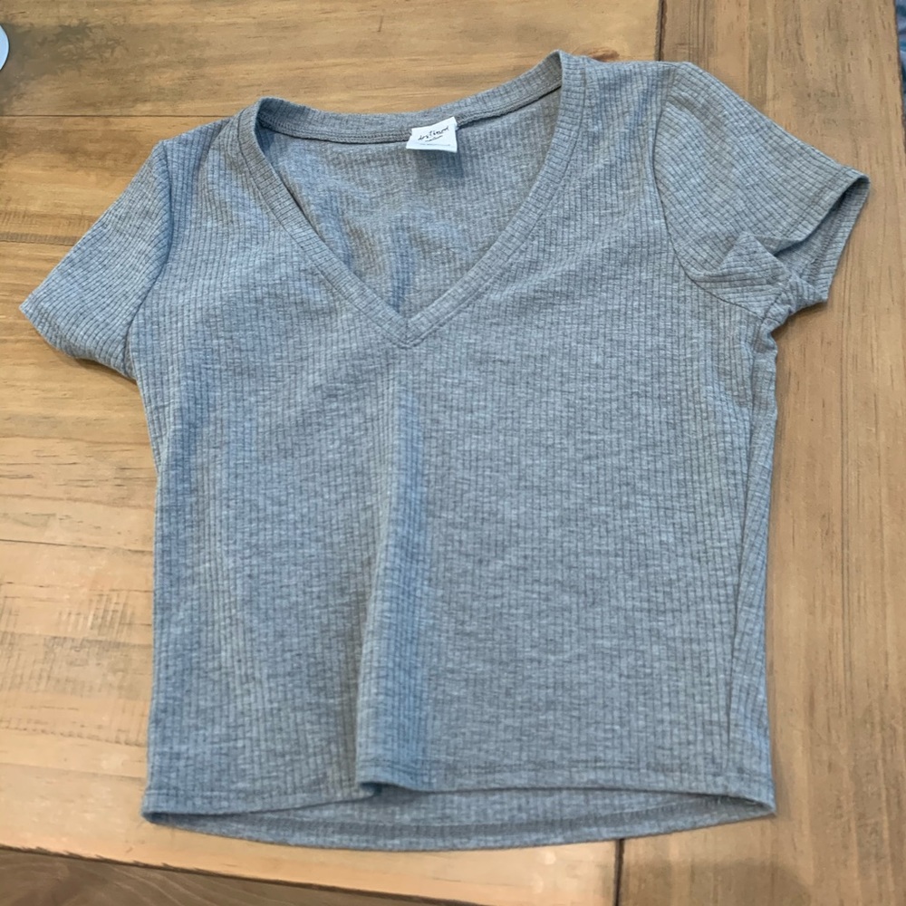 Grey crop top